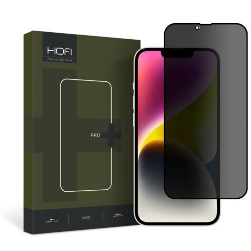 iPhone 16e/13/13 Pro/14 Hofi Anti Spy Glass Pro+ kijelzővédő üvegfólia
