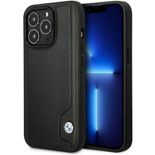 iPhone 14 Pro BMW BMHCP14L22RBDK Leather Blue Dots tok fekete-3666339066420 8 kép