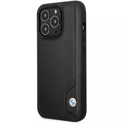  iPhone 14 Pro BMW BMHCP14L22RBDK Bőr kék pöttyös tok fekete-3666339066420 3 kép