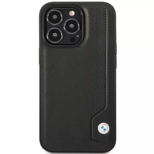  iPhone 14 Pro BMW BMHCP14L22RBDK Bőr kék pöttyös tok fekete-3666339066420 5 kép