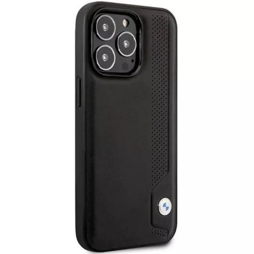  iPhone 14 Pro BMW BMHCP14L22RBDK Bőr kék pöttyös tok fekete-3666339066420 6 kép