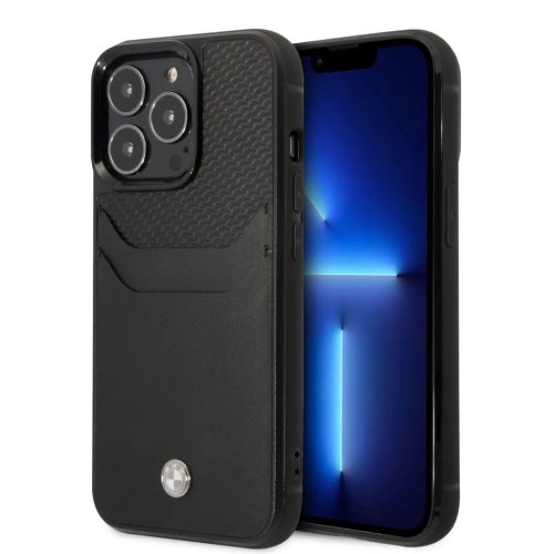 iPhone 14 Pro BMW BMHCP14L22RSEPK Leather Card Slot tok fekete-3666339066789 4 kép