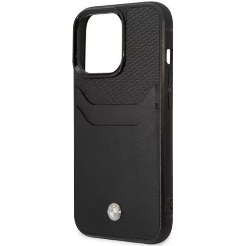  iPhone 14 Pro BMW BMHCP14L22RSEPK bőr kártyatartó tok fekete-3666339066789 3 kép
