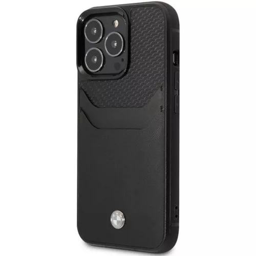  iPhone 14 Pro BMW BMHCP14L22RSEPK bőr kártyatartó tok fekete-3666339066789 6 kép