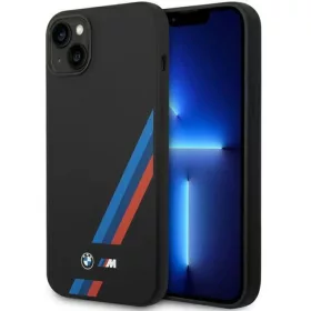  iPhone 14 Plus fekete BMW BMHCP14M22SOTK Szilikon Slanted Stripes tok-3666339067373 8 kép