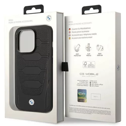  iPhone 14 Pro BMW BMHMP14L22RPSK Leather Seats Pattern fekete ülésm-3666339089160 7 kép