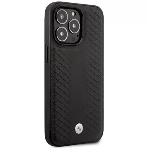 iPhone 14 Pro Max BMW BMHMP14X22RFGK Fekete bőr gyémánt mintás Mag-3666339089016 2 kép