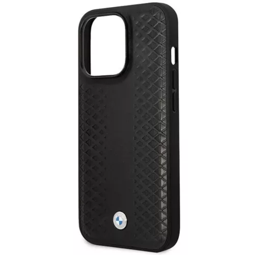 iPhone 14 Pro Max BMW BMHMP14X22RFGK Fekete bőr gyémánt mintás Mag-3666339089016 3 kép
