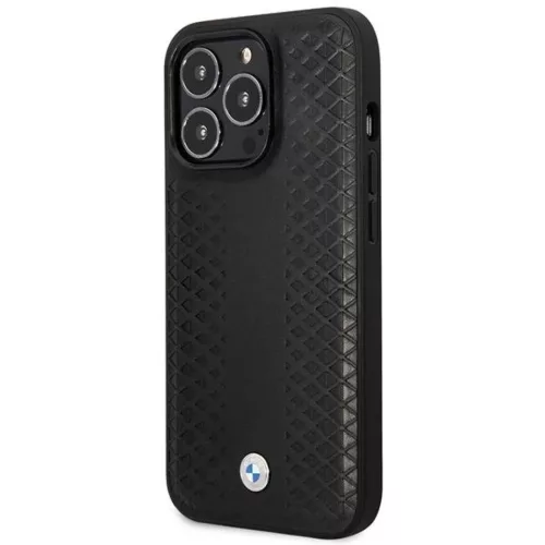 iPhone 14 Pro Max BMW BMHMP14X22RFGK Fekete bőr gyémánt mintás Mag-3666339089016 4 kép