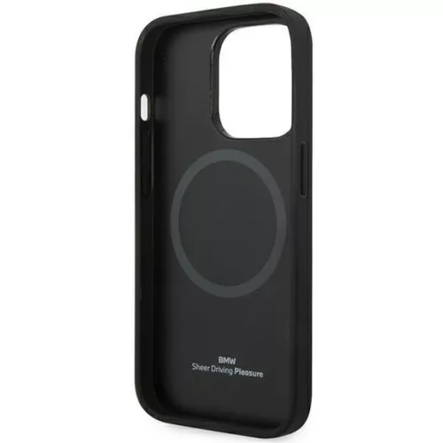 iPhone 14 Pro Max BMW BMHMP14X22RFGK Fekete bőr gyémánt mintás Mag-3666339089016 5 kép