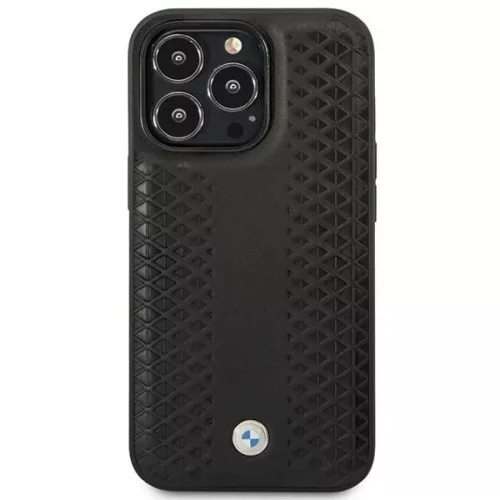 iPhone 14 Pro Max BMW BMHMP14X22RFGK Fekete bőr gyémánt mintás Mag-3666339089016 6 kép