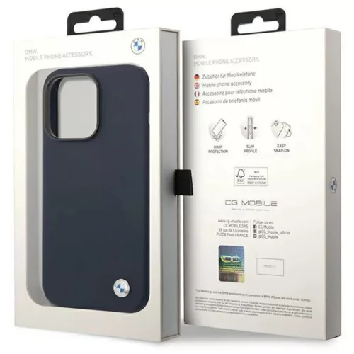  Apple iPhone 14 Pro Max sötétkék BMW BMHMP14XSILNA Silicone Metal -3666339072537 3 kép
