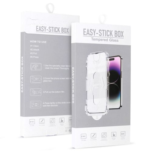 iPhone 12/12 Pro Easy-Stick Box Full Glue kijelzővédő üvegfólia f-5900217982036 10 kép