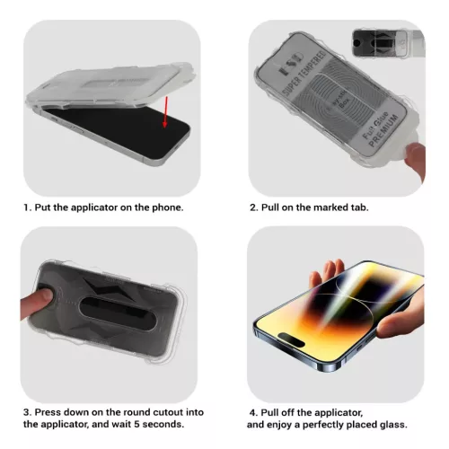iPhone 12/12 Pro Easy-Stick Box Full Glue kijelzővédő üvegfólia f-5900217982036 5 kép