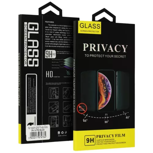 iPhone 11 Pro Max Privacy kijelzővédő üvegfólia fekete-5900217979715 5 kép