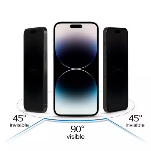 iPhone 11 Pro Max Privacy kijelzővédő üvegfólia fekete-5900217979715 7 kép