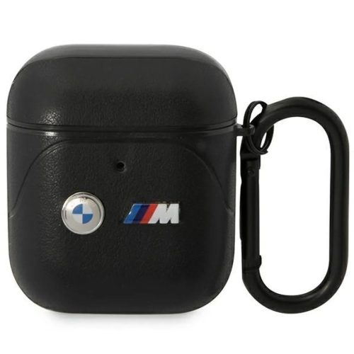 AirPods 1/2 BMW BMA222PVTK Leather Curved Line tok fekete-3666339089535 1 kép