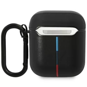 AirPods 1/2 BMW BMA222PVTK Leather Curved Line tok fekete-3666339089535 2 kép