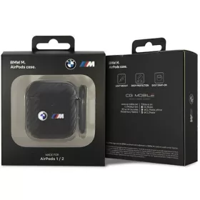 AirPods 1/2 BMW BMA2WMPUCA2 Carbon Double Metal Logo tok fekete-3666339123826 1 kép