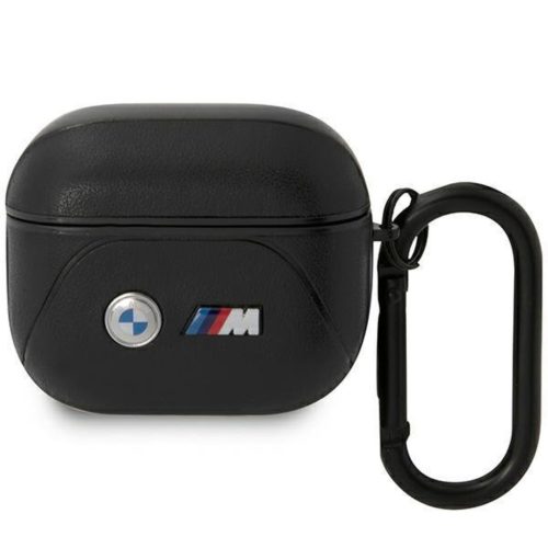 AirPods 3 BMW BMA322PVTK Leather Curved Line tok fekete-3666339089559 3 kép