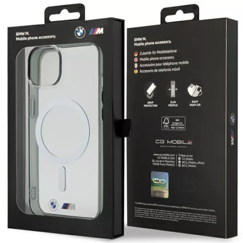  iPhone 14 Plus BMW BMHMP14MHCRS Ezüst Gyűrű MagSafe tok átlátsz�-3666339122355 6 kép