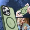 iPhone 14 Pro MagSafe-kompatibilis áttetsző matt tok sötétzöld Al- 4 kép