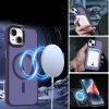 iPhone 14 Plus MagSafe-kompatibilis áttetsző matt tok sötétlila Al- 7 kép