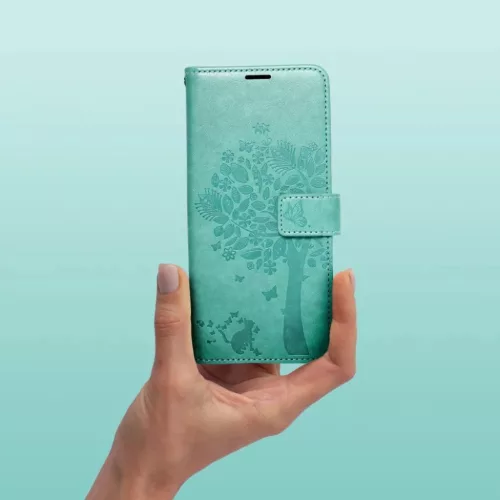 Samsung Galaxy A14 4G/A14 5G Forcell MEZZO fa mintás fliptok zöld-5903396195211 8 kép