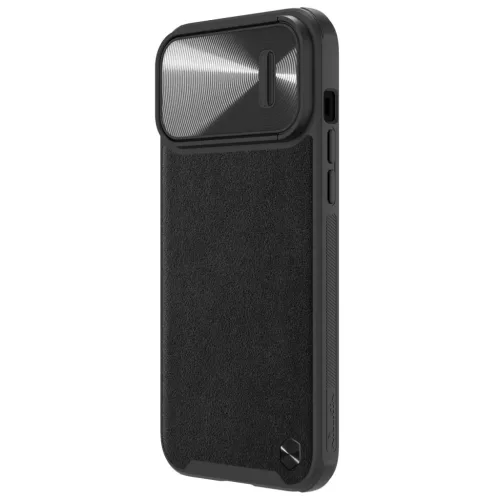 iPhone 14 Pro Nillkin Camshield Leather S bőr tok fekete-6902048249684 6 kép