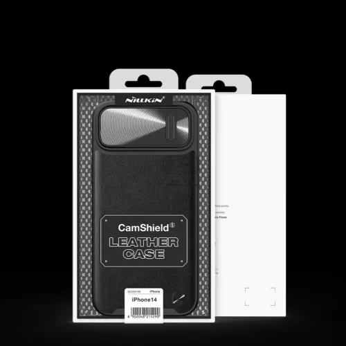 iPhone 14 Plus Nillkin Camshield Leather S bőr tok fekete-6902048249714 2 kép