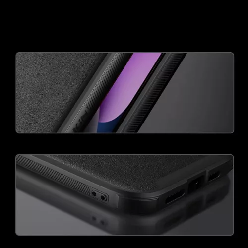 iPhone 14 Plus Nillkin Camshield Leather S bőr tok fekete-6902048249714 3 kép