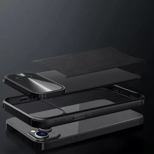 iPhone 14 Plus Nillkin Camshield Leather S bőr tok kék-6902048249721 8 kép