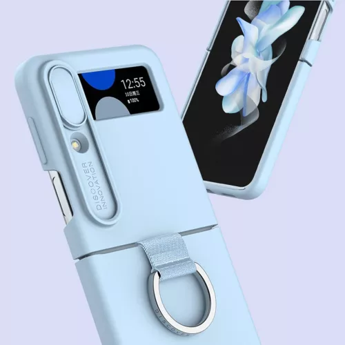 Samsung Galaxy Z Flip 4 Nillkin CamShield Silky szilikon tok fekete-6902048257238 7 kép