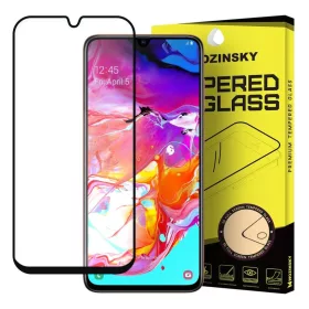 Samsung A70 Wozinsky 9H kijelzővédő üvegfólia fekete kerettel-7426825370136 1 kép