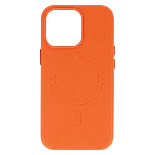 iPhone 14 MagSafe Leather bőr tok narancsssárga-5900217969310 5 kép