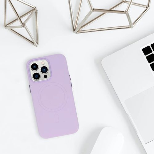 iPhone 14 Pro Max MagSafe Leather bőr telefontok lila-5900217969518 3 kép