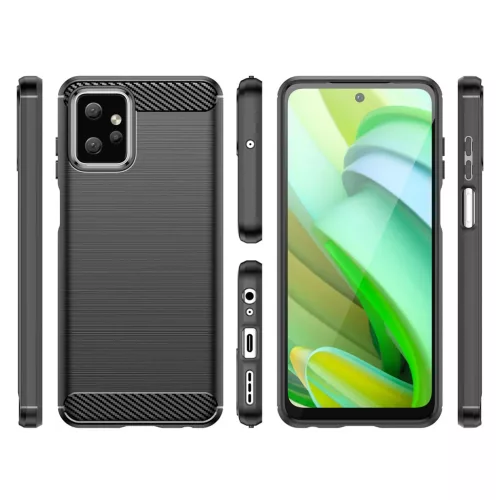 Motorola Moto G Power 2023 Carbon szénszál mintájú TPU tok fekete-9145576275559 1 kép
