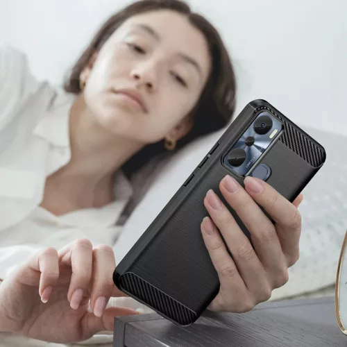 Infinix Hot 20i Carbon szénszál mintájú TPU tok fekete-9145576275450 4 kép