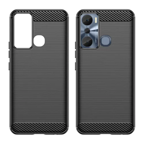 Infinix Hot 20i Carbon szénszál mintájú TPU tok fekete-9145576275450 7 kép