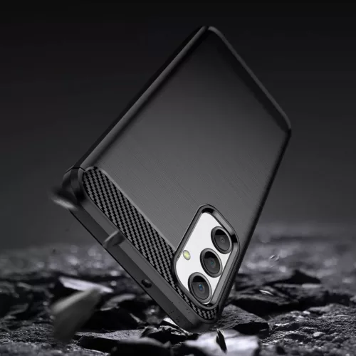 Samsung Galaxy A24 4G Carbon szénszál mintájú TPU tok fekete-9145576275368 3 kép