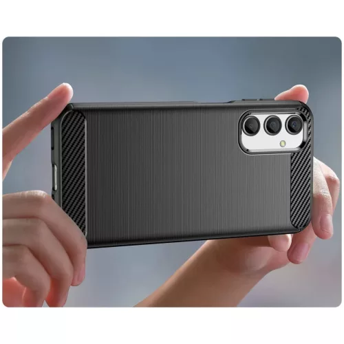 Samsung Galaxy A24 4G Carbon szénszál mintájú TPU tok fekete-9145576275368 4 kép