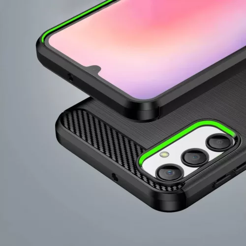 Samsung Galaxy A24 4G Carbon szénszál mintájú TPU tok fekete-9145576275368 5 kép
