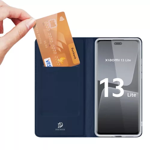 Xiaomi 13 Lite Dux Ducis Skinpro fliptok kék-6934913029787 9 kép
