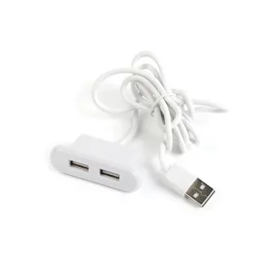 Bútorba építhető USB elosztó, hosszabbító fehér (2xUSB-A)- 1 kép
