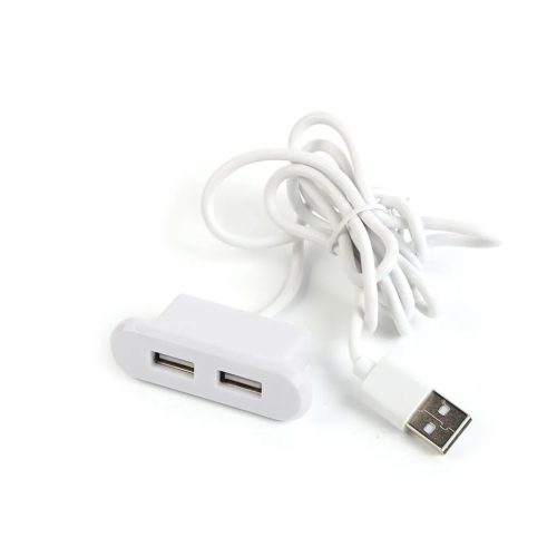 Bútorba építhető USB elosztó, hosszabbító fehér (2xUSB-A)- 1 kép