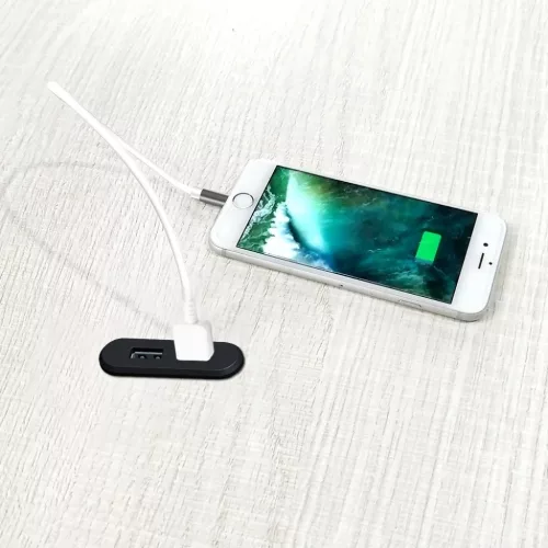 Bútorba építhető USB elosztó, hosszabbító fehér (2xUSB-A)- 4 kép