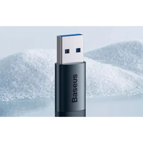 Baseus ZJJQ000103 Ingenuity Mini OTG Type-C Usb A adapter  fekete-6932172605803 5 kép