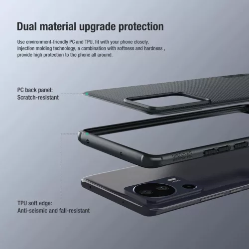 Xiaomi 13 Lite Nillkin Super Frosted Pro tok piros-6902048263031 4 kép