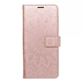   Samsung Galaxy A14 4G/A14 5G Forcell MEZZO mandala mintás fliptok rózsaarany telefontok