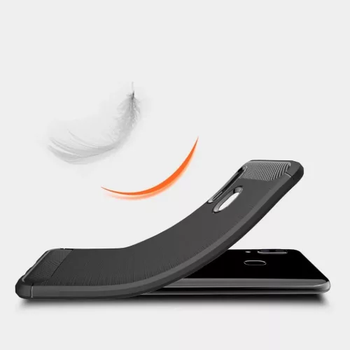 Szénszál mintájú TPU tok Samsung A30 kék-7426825365712 2 kép